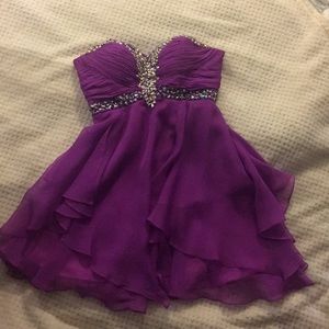 Fuchsia semi-formal dress